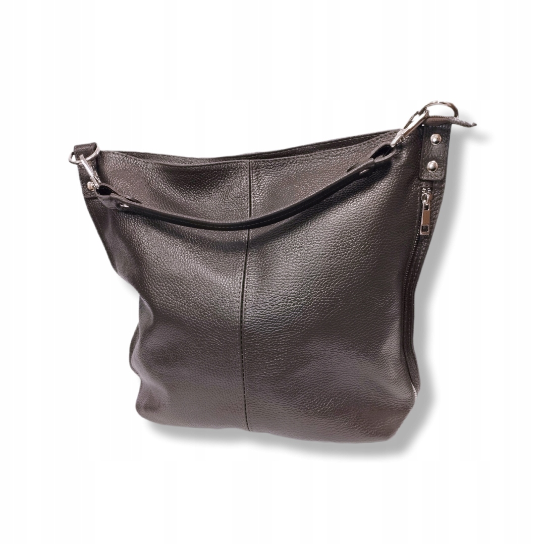 Vera Pelle kabelka taška přírodní kůže hnědý zip