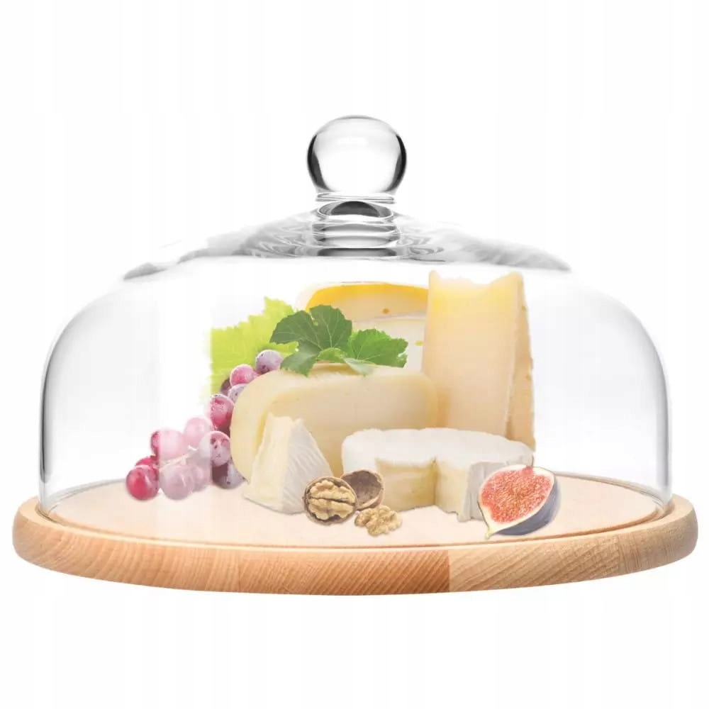 

Klosz z drewnianą paterą Glamour Krosno 28,5cm