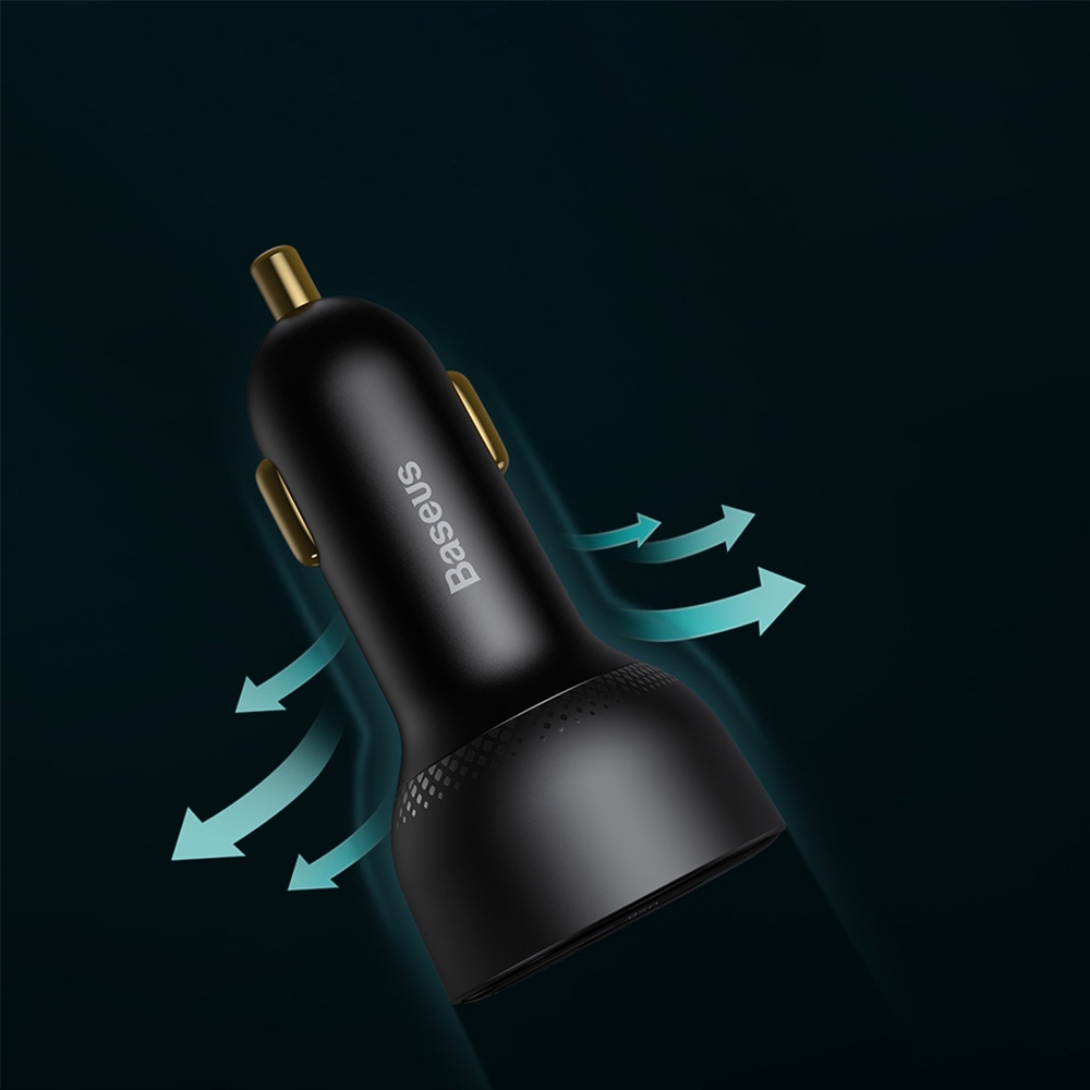 BASEUS ŁADOWARKA SAMOCHODOWA 1X USB-A 1X USB-C WYŚWIETLACZ LED PD QC 100W Waga produktu z opakowaniem jednostkowym 0.072 kg