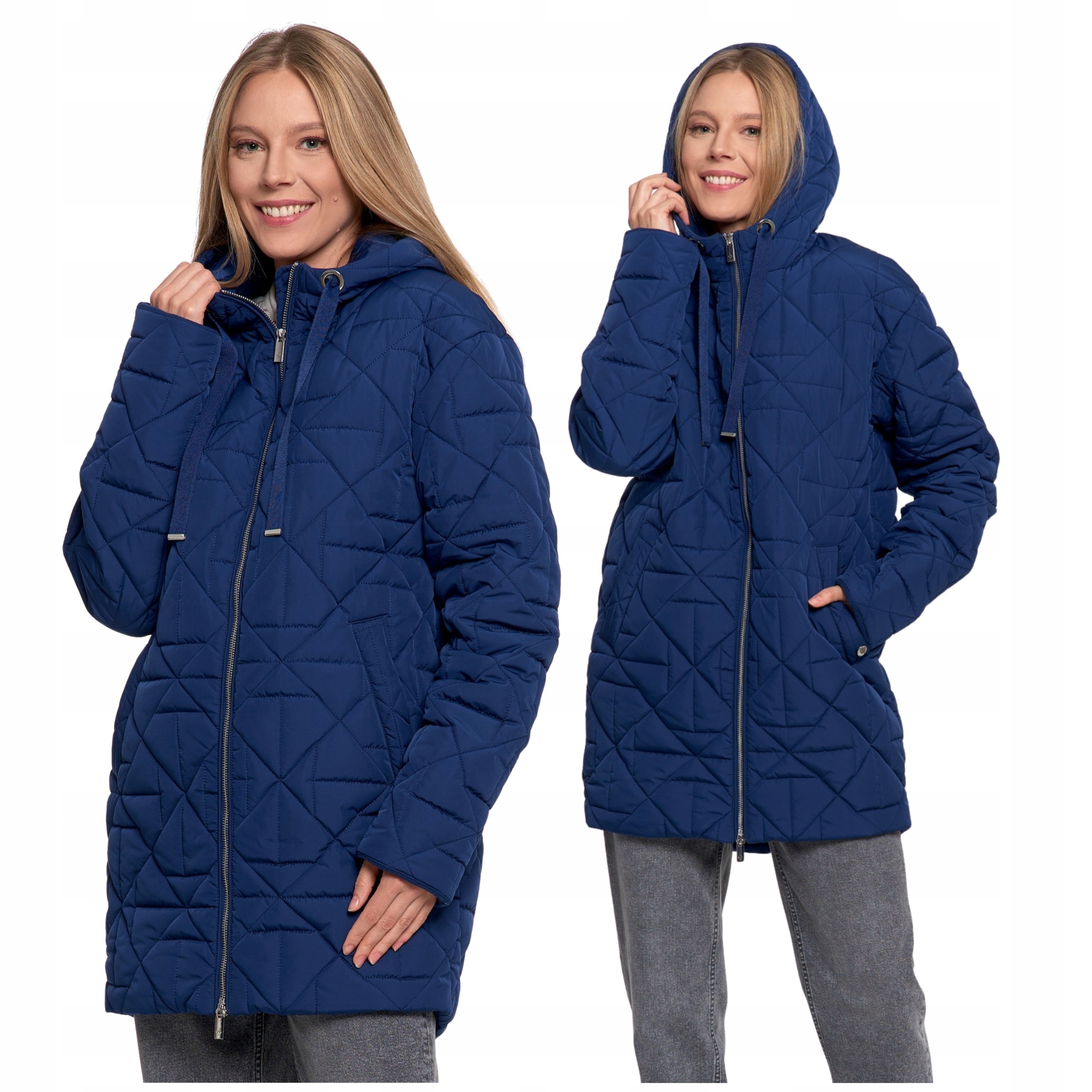Elegantní Přechodná Bunda S S Kapucí Na Podzim, Teplá, Moraj L/XL