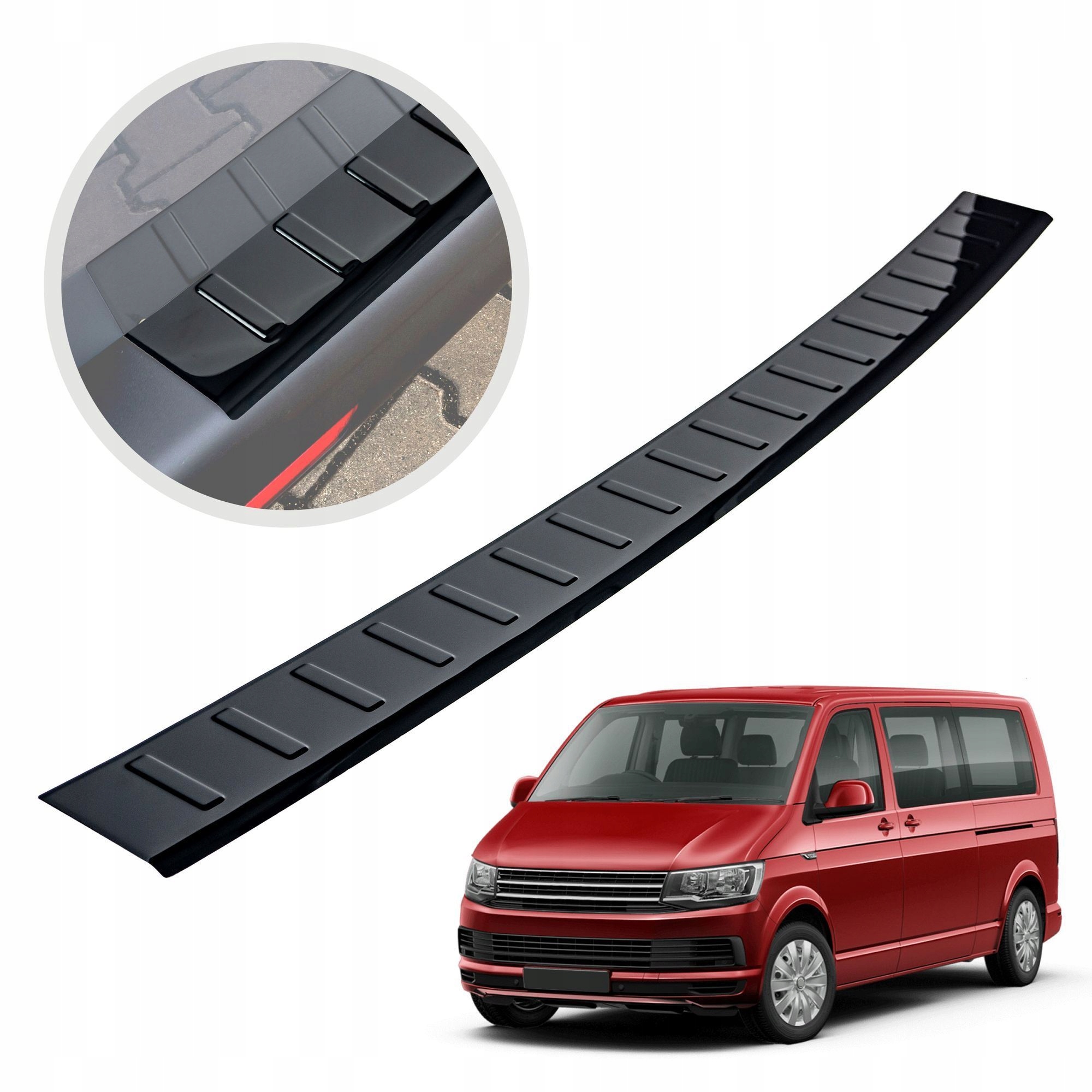 Ochranná lišta na zadný nárazník pre Vw Transporter T6 2015-2019