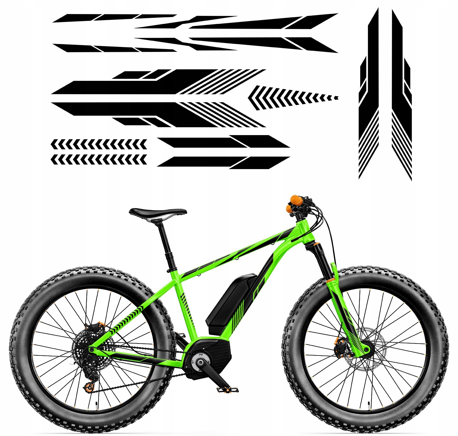 Sada univerzálních Nálepek na kolo Šipky