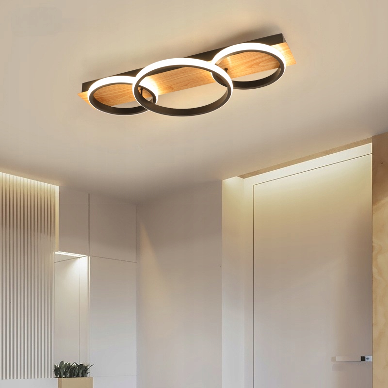 Lampa sufit PLAFON ring żyrandol okrąg LED czarny Liczba punktów światła 3