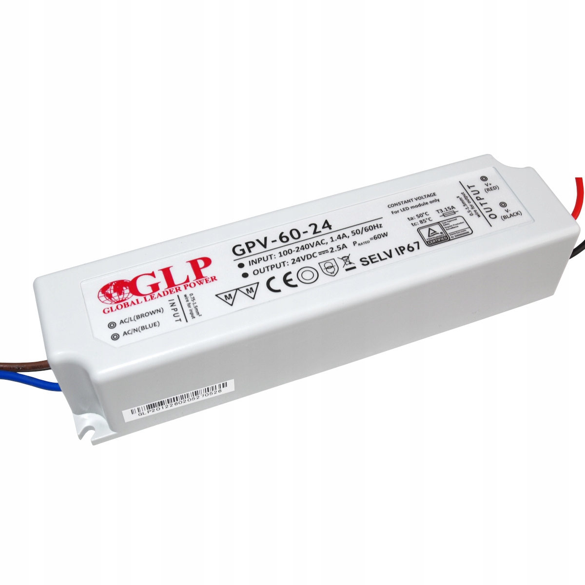 Zasilacz do LED GLP GPV-60-24 60W 24V DC
