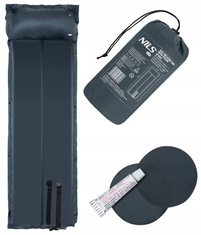 NILS Mata Samopompująca Turystyczna Kempingowa Karimata + Poduszka Stan opakowania oryginalne