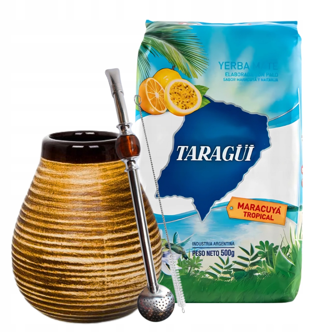 Levně Startovací Sada pro Yerba Mate Taragui Maracuya Tykev Matero Bombilla