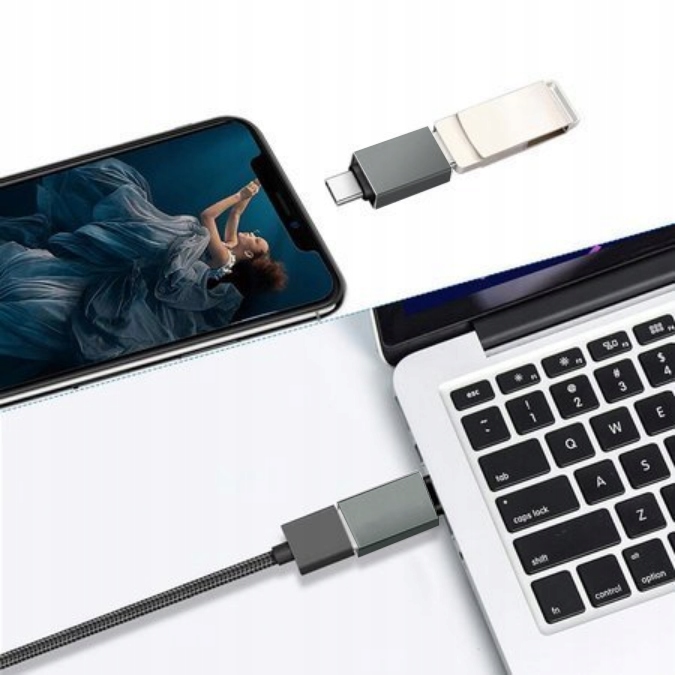 ADAPTER OTG USB-C typ C - USB 3.0 MYSZKA PENDRIVE - Sklep, Opinie, Cena w