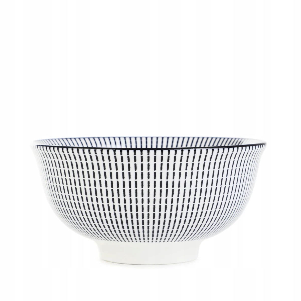 Miska porcelanowa NAVIA czarna 12 cm HOMLA w paski
