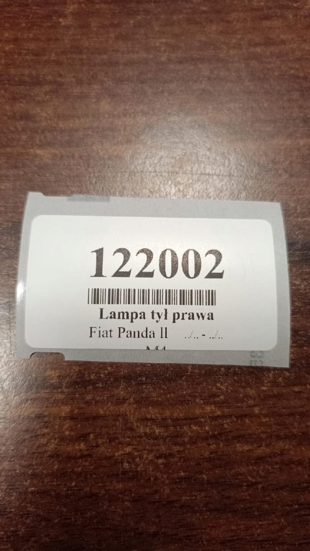 FIAT PANDA II light right rear part
