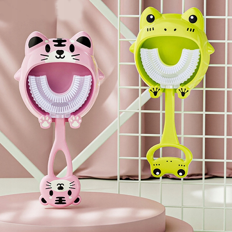 U Shape Cartoon Toothbrush Oral Care Silicon Marka inna marka