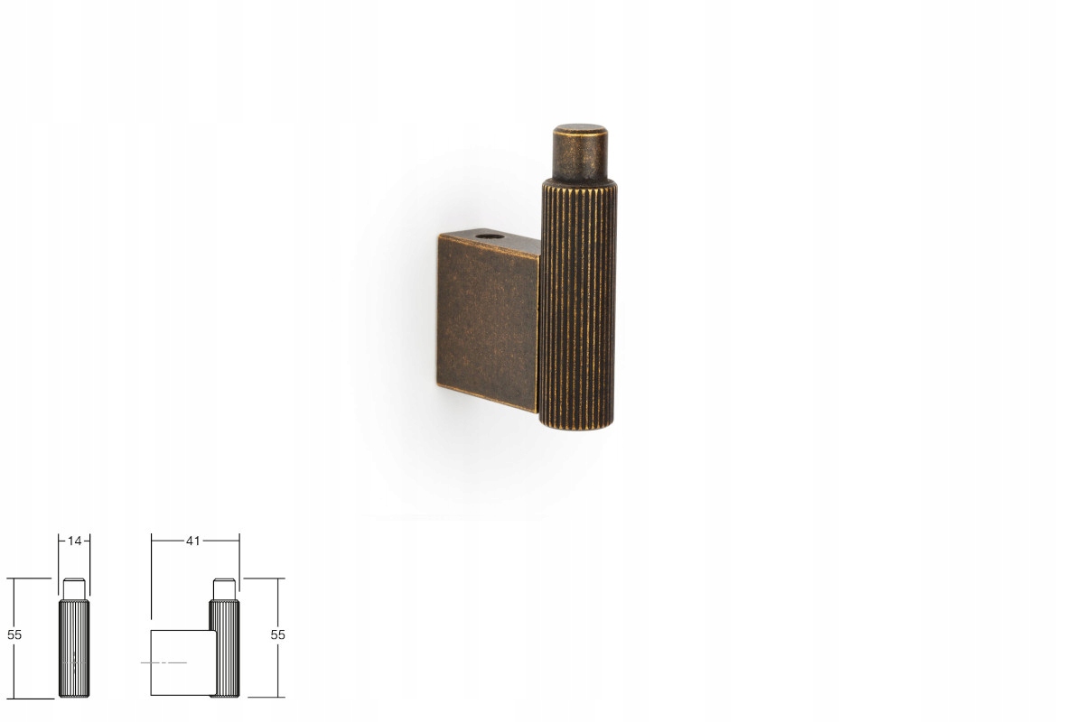 Nástěnný nábytkový věšák Viefe Arpa 7035 rustikální mosaz 7035014Z623