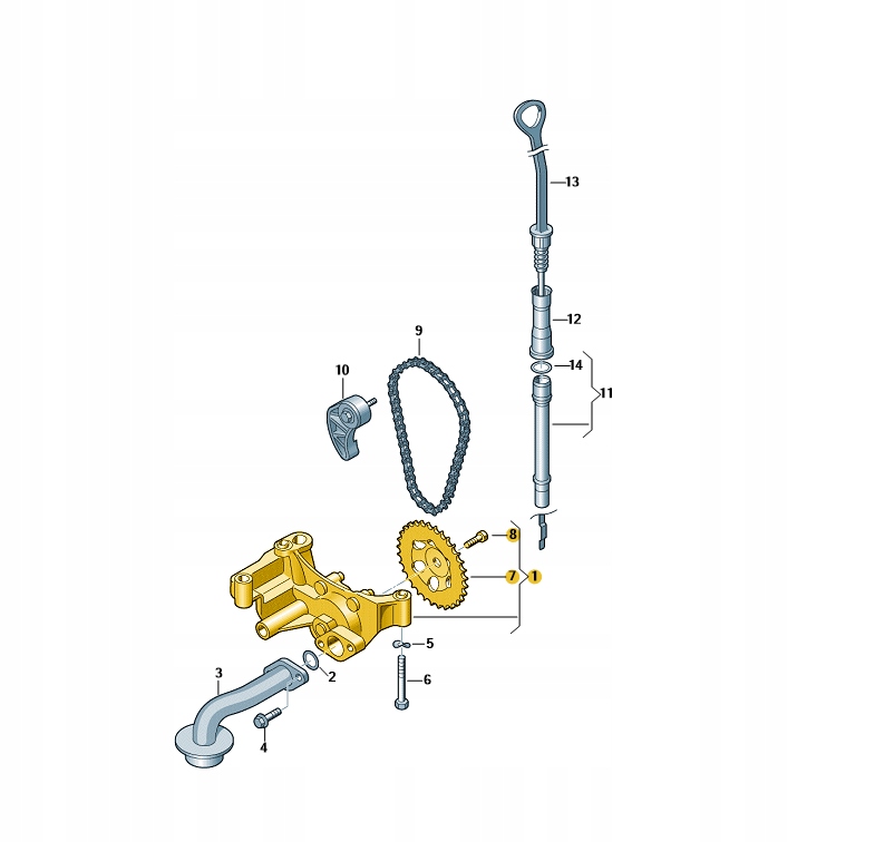 Audi VW OE 06A115105B POMPA OLEJU ORYGINAŁ Numer katalogowy części 06A115105B
