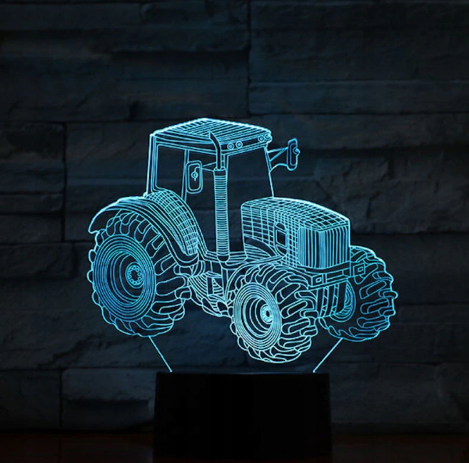LAMPKA 3D LED Traktor Ciągnik 16 kolorów RGB Bohater Inny