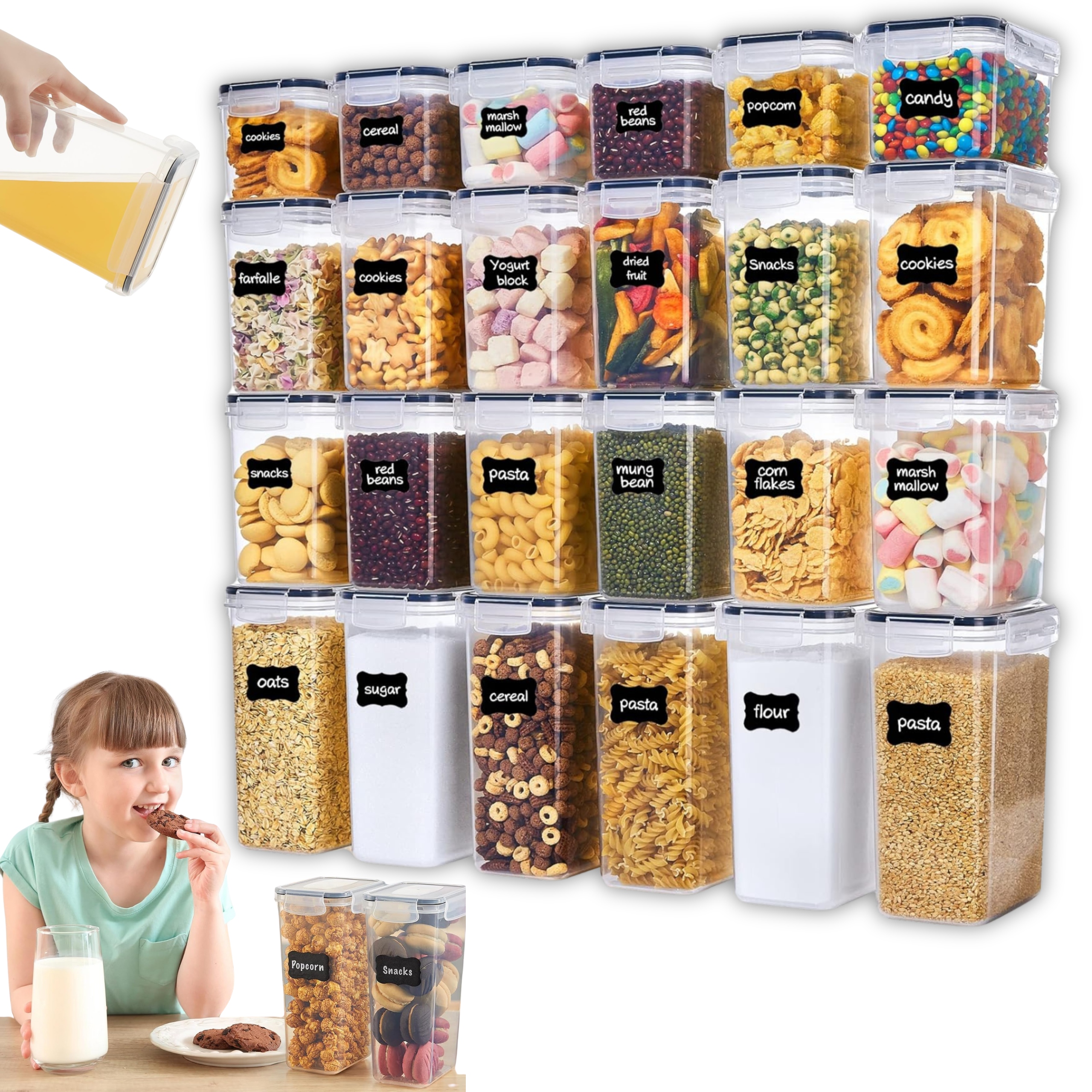 Pojemniki Hermetyczne Do Przechowywania Żywności Pudełka Duże Szczelne x24