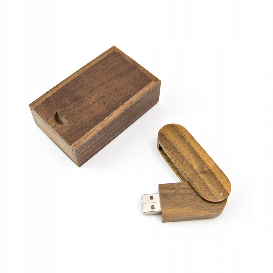 Pendrive drewno 128 GB + pudełko + grawer PREZENT Model DS-0410