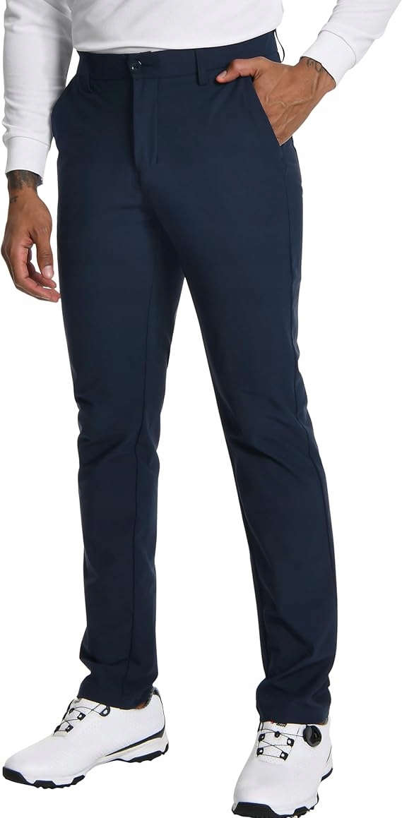 K1016 PIONEER CAMP SPODNIE MĘSKIE GOLFOWE GRANATOWE R. M (US 32/EU 48)