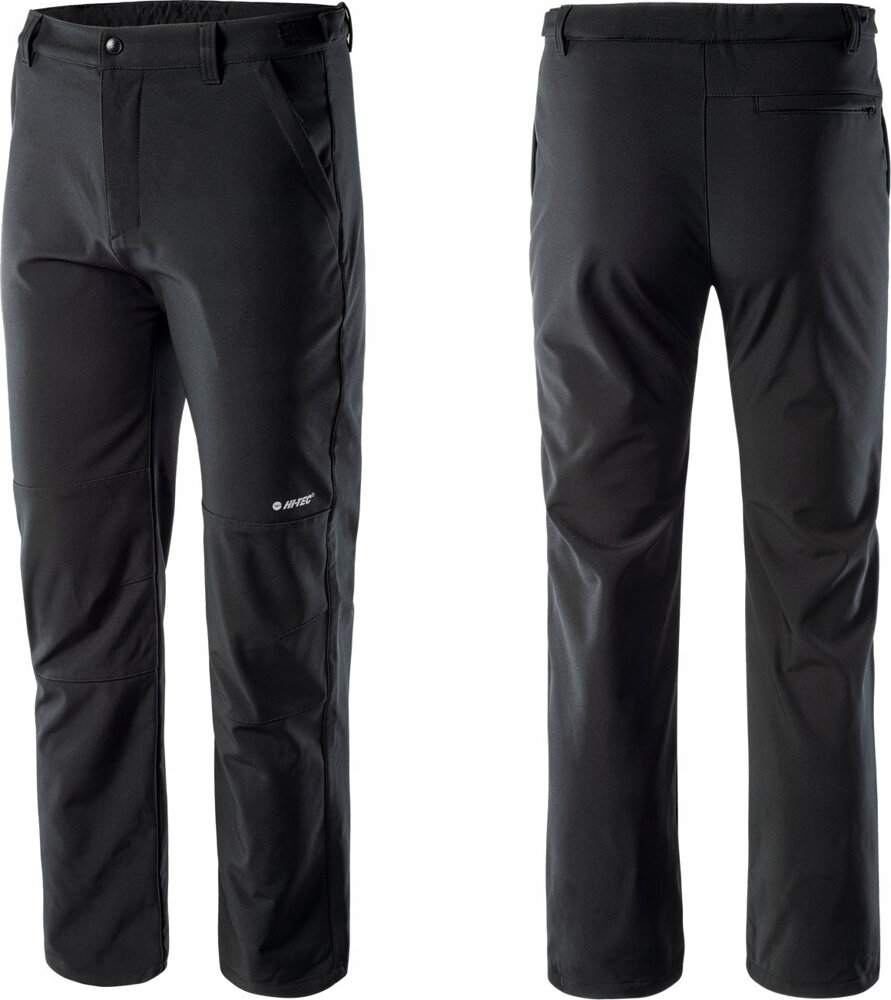 MĘSKIE SPODNIE TREKKINGOWE TURYSTYCZNE SOFTSHELLOWE HI-TEC CELIO CZARNE XL Kod producenta 1381427