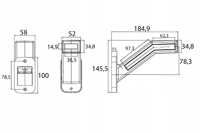 Габаритная лампа LED W168.6dd 1259L