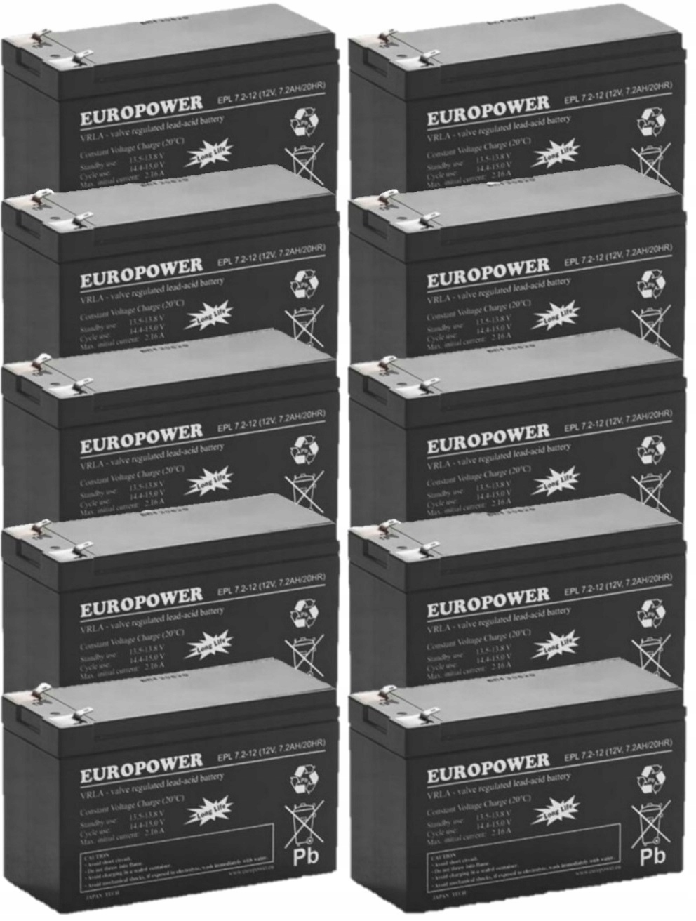 TBC7 Baterie Zestaw Akumulatorów Ups Apc Eaton Powerwalker 10x Epl 7,2-12