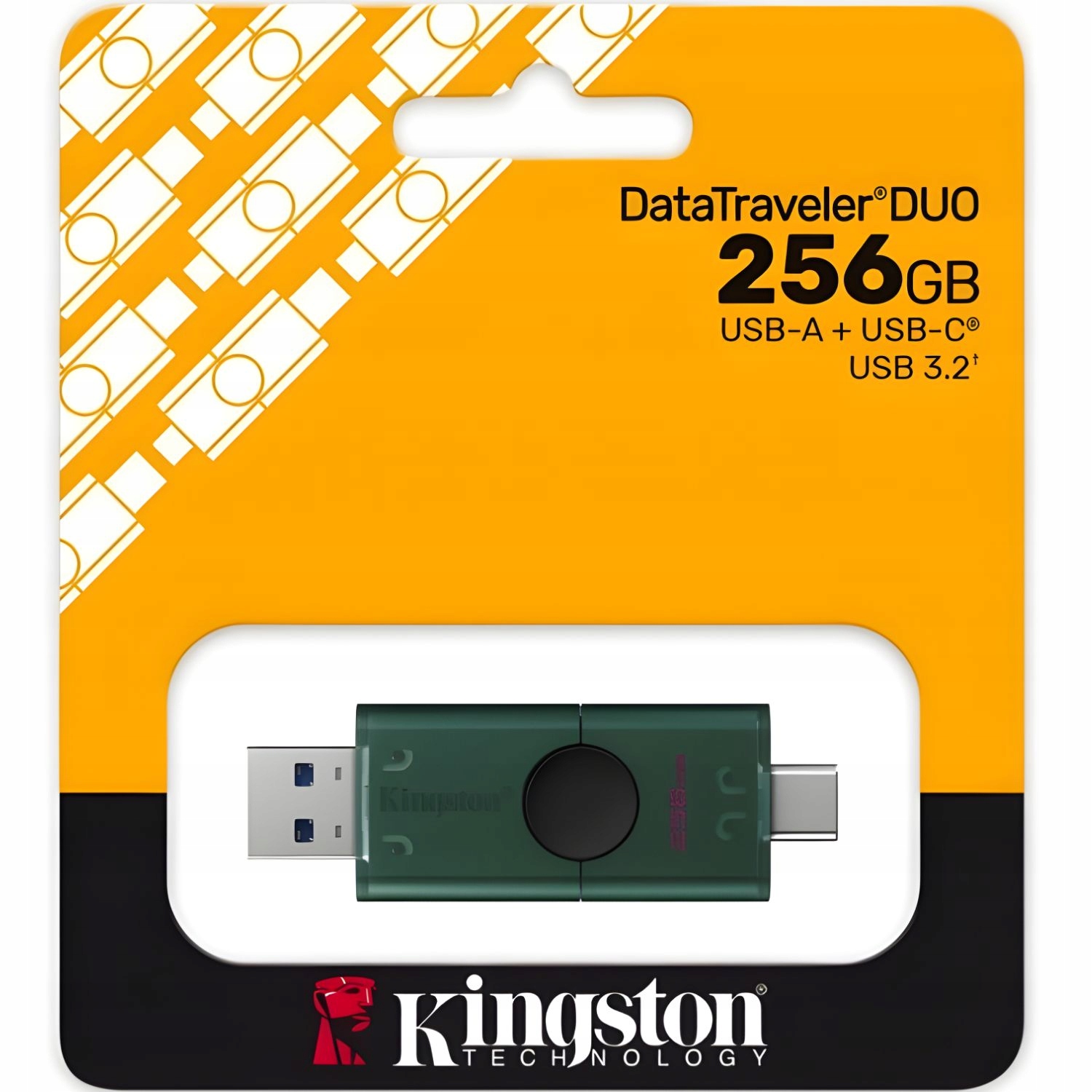 Pendrive Kingston Traveler DuoG2 256 Gb Usb-a/usb-c 3.2 zielony
