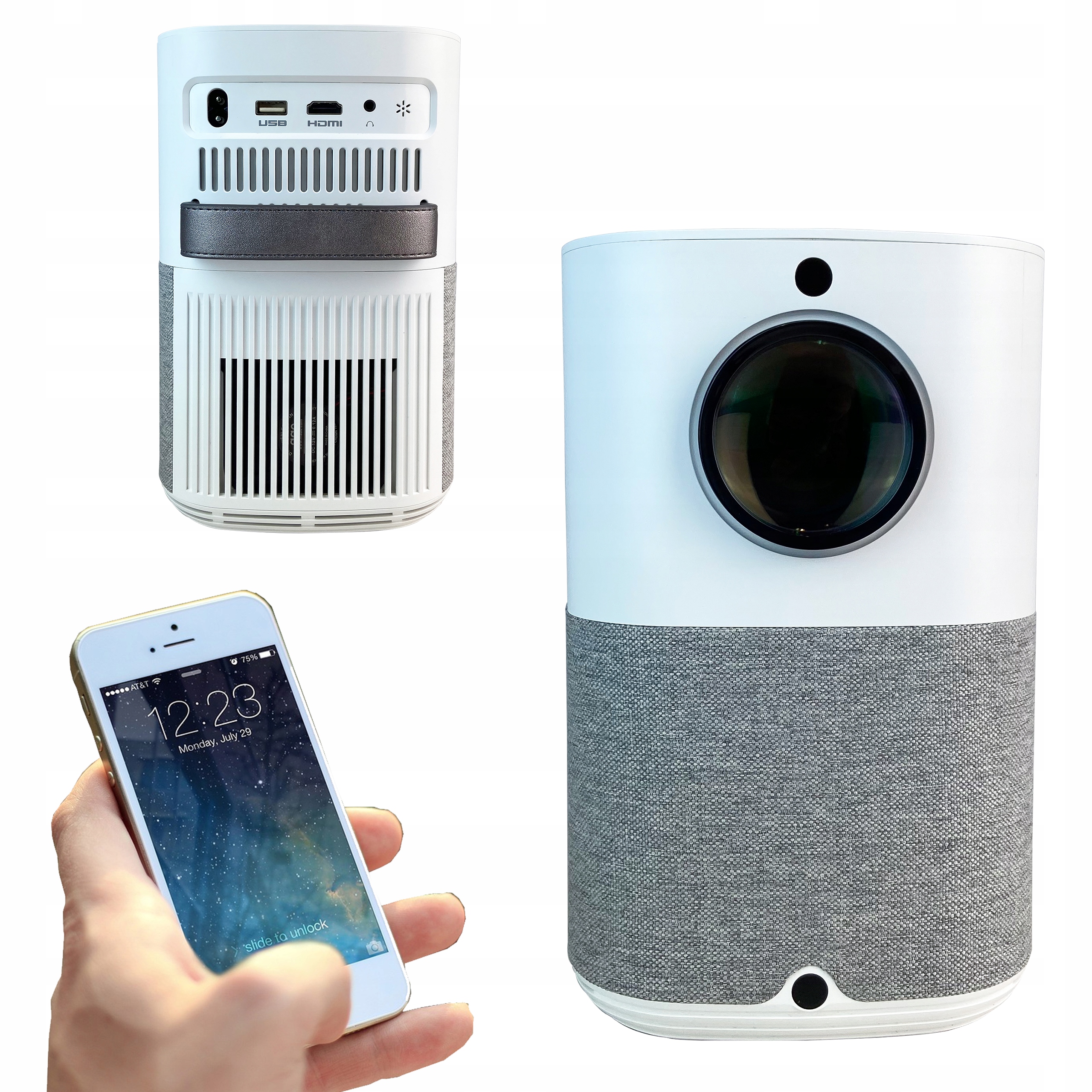 Mini Multimediálny Projektor Pre Filmy S Držiakom Bluetooth Pre Android, Režim Eco