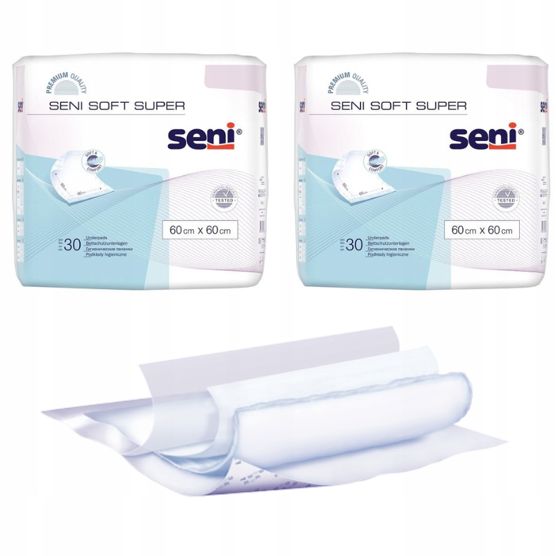 

Podkłady Chłonne Seni Soft Plus 60x60 cm 60 szt.