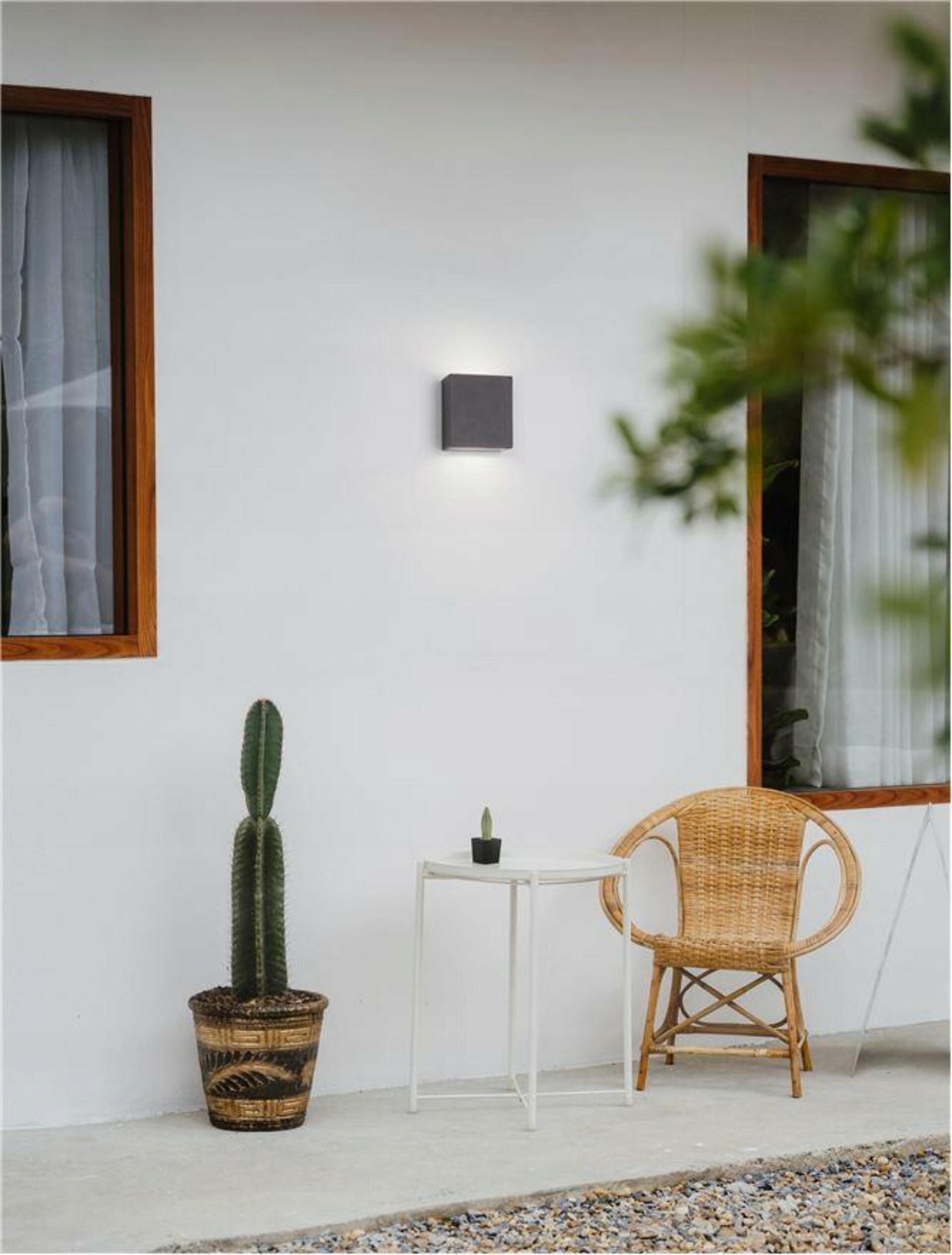 Nova Luce venkovní nástěnné svítidlo Parris antracitový hliník a čiré sklo