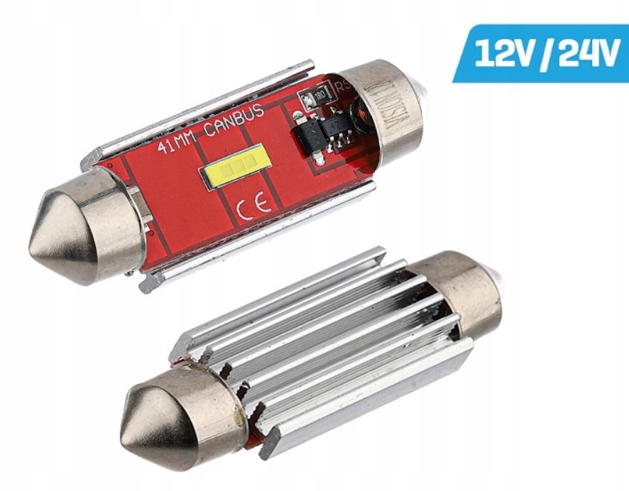 

Żarówka Vision Festoon 41mm 12/24V Canbus biała x2