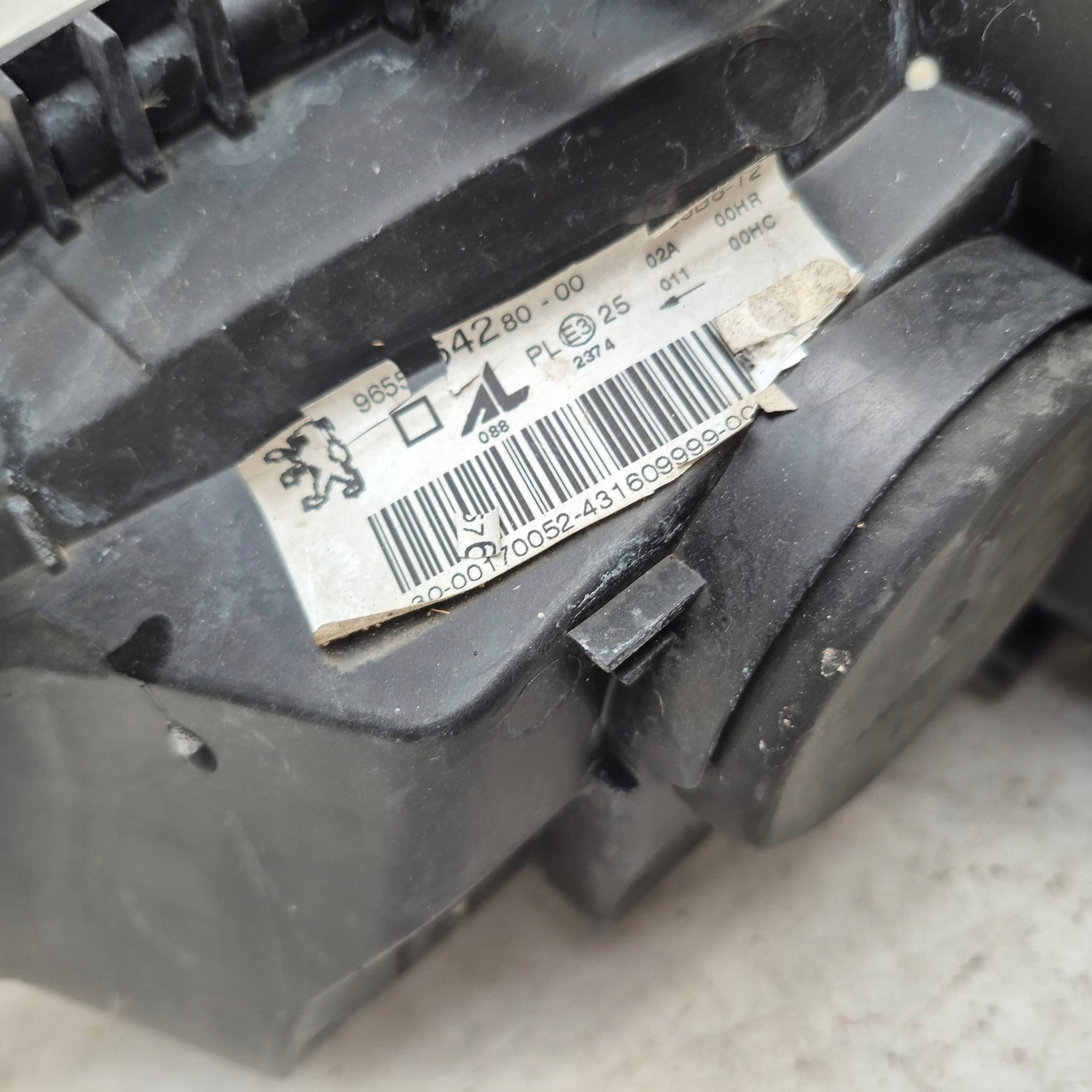 PEUGEOT 307 LIFT 05-08 light right front front 9655764280