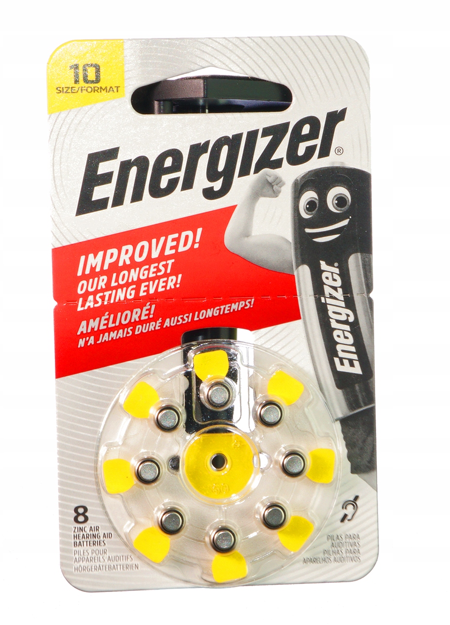 

Baterie do aparatów słuchowych Energizer PR10 8szt