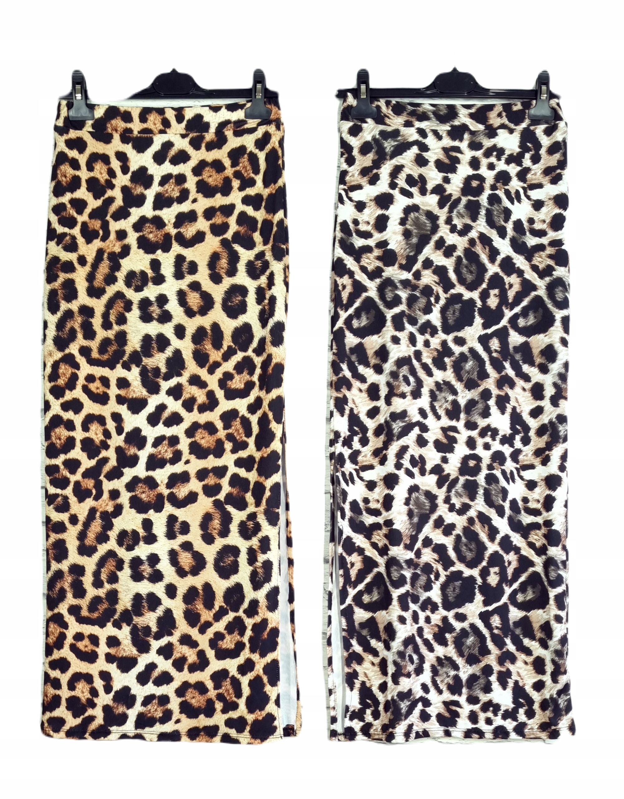 DŁUGA OŁÓWKOWA SPÓDNICA damska PANTERKA z rozcięciem Marka inna