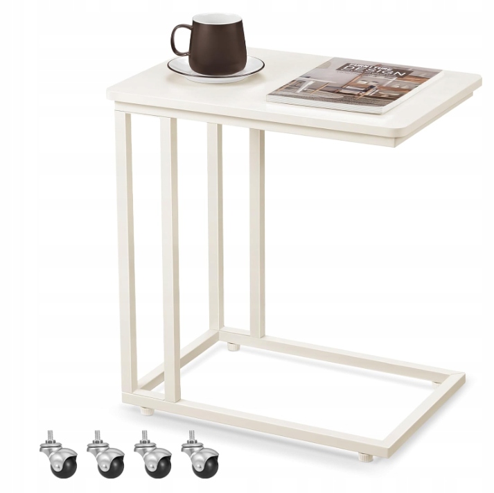 Vasagle Boční Pomocný Kávový Stolek Na Postel K Pohovce 35x50x56 cm Krémový
