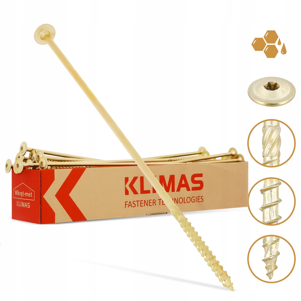 Tesařské vruty Wkręt-Met 8x340 mm 50 kusů