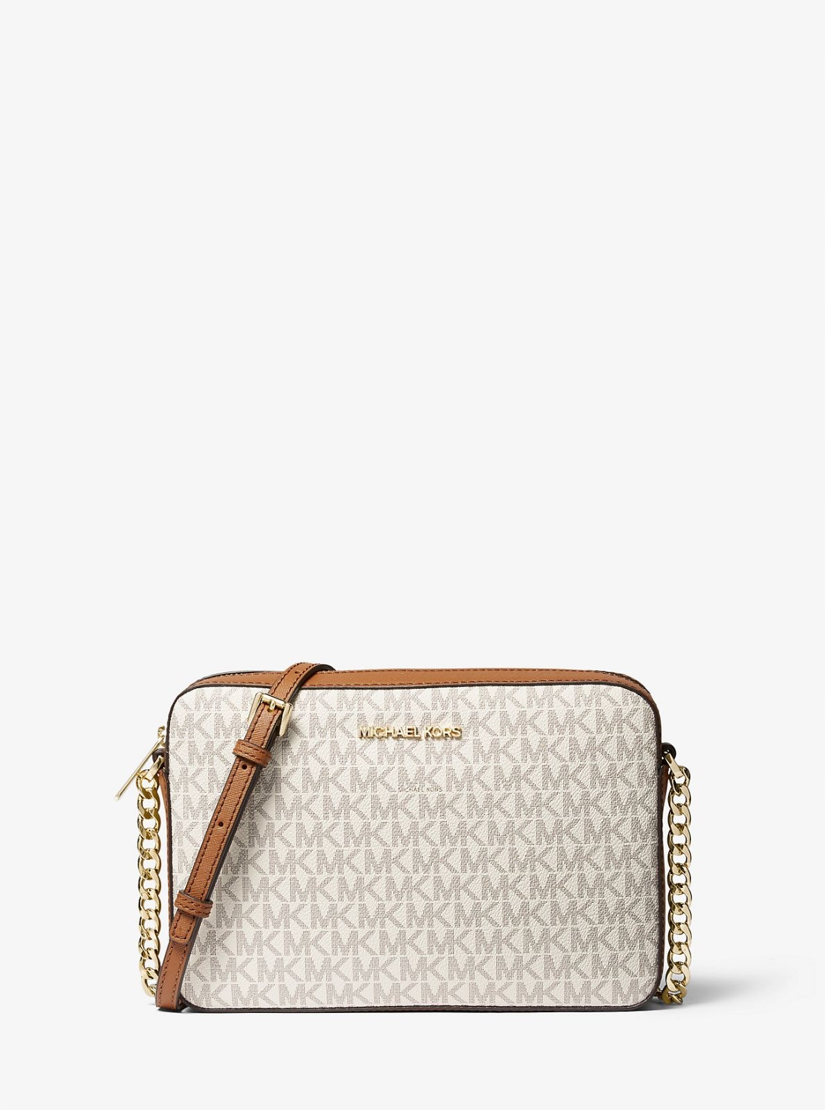 Michael Kors dámská kabelka, crossbody Jet Set Large Logo světlá