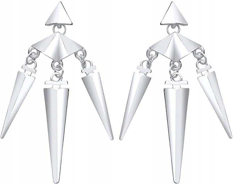 

Srebrne kolczyki wiszące Front Row