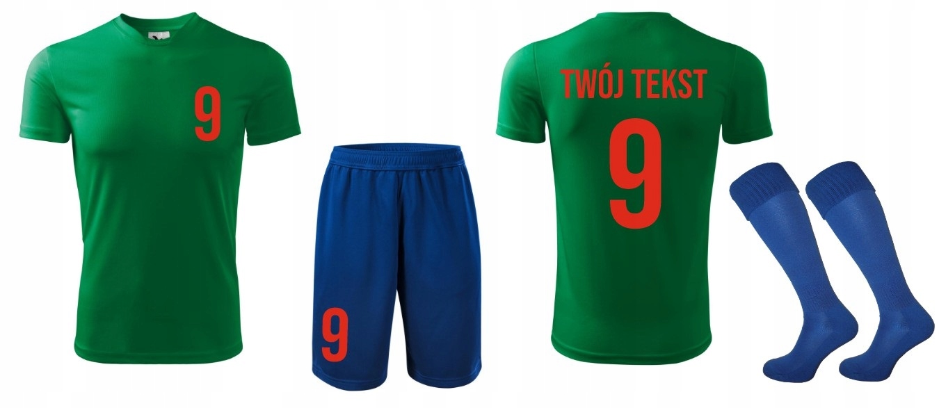

Strój Piłkarski Z Własnym Nadrukiem Napisem Wf 122