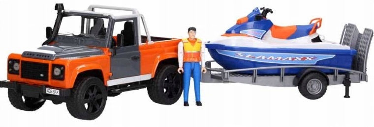 

Bruder 02599 Land Rover z skuterem wodnym