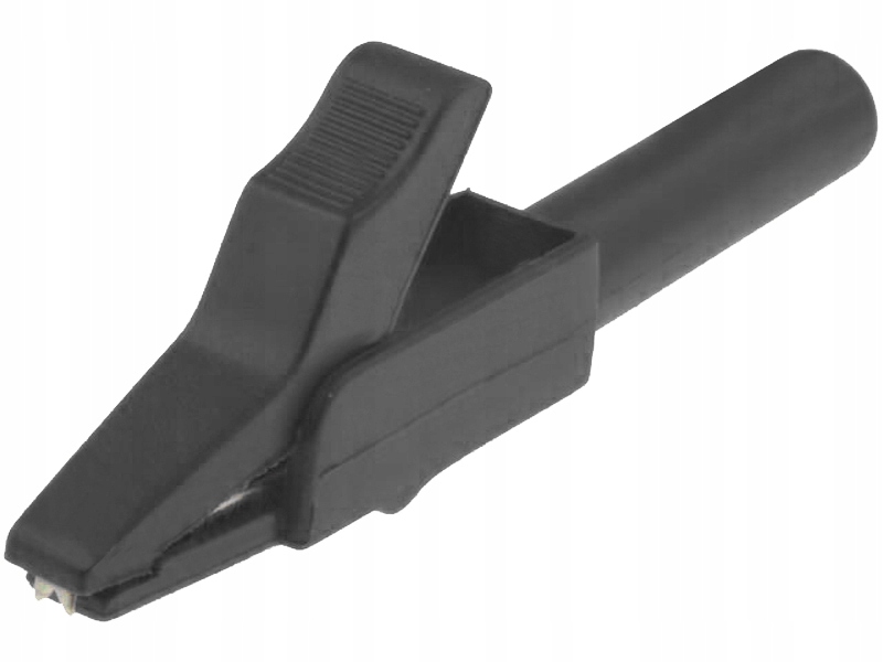 Krokodylek izolowany ABS z gniazdem 4mm; AMS258/SW