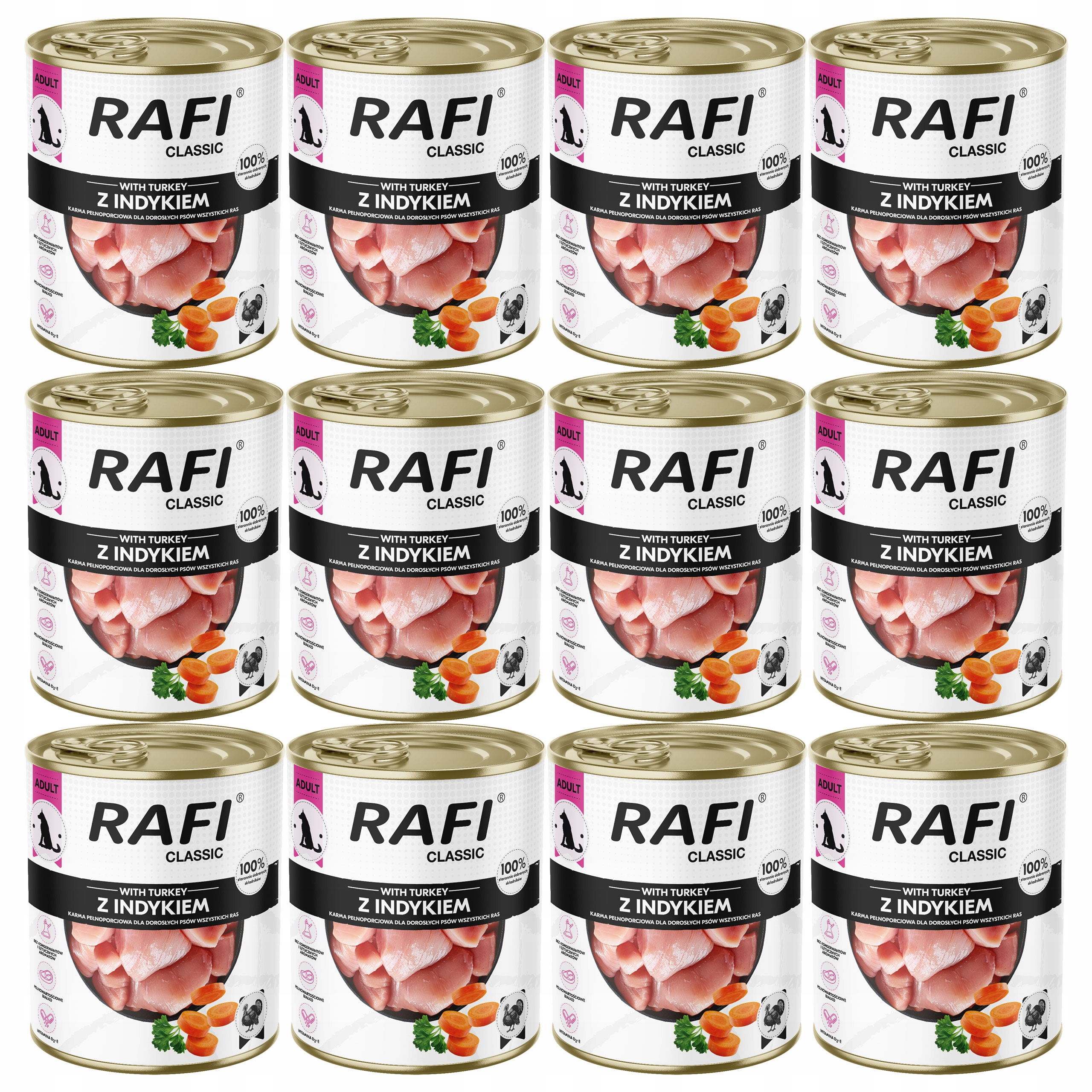 Dolina Noteci Rafi Classic krmivo pro psy Krůta 12 x 800 g