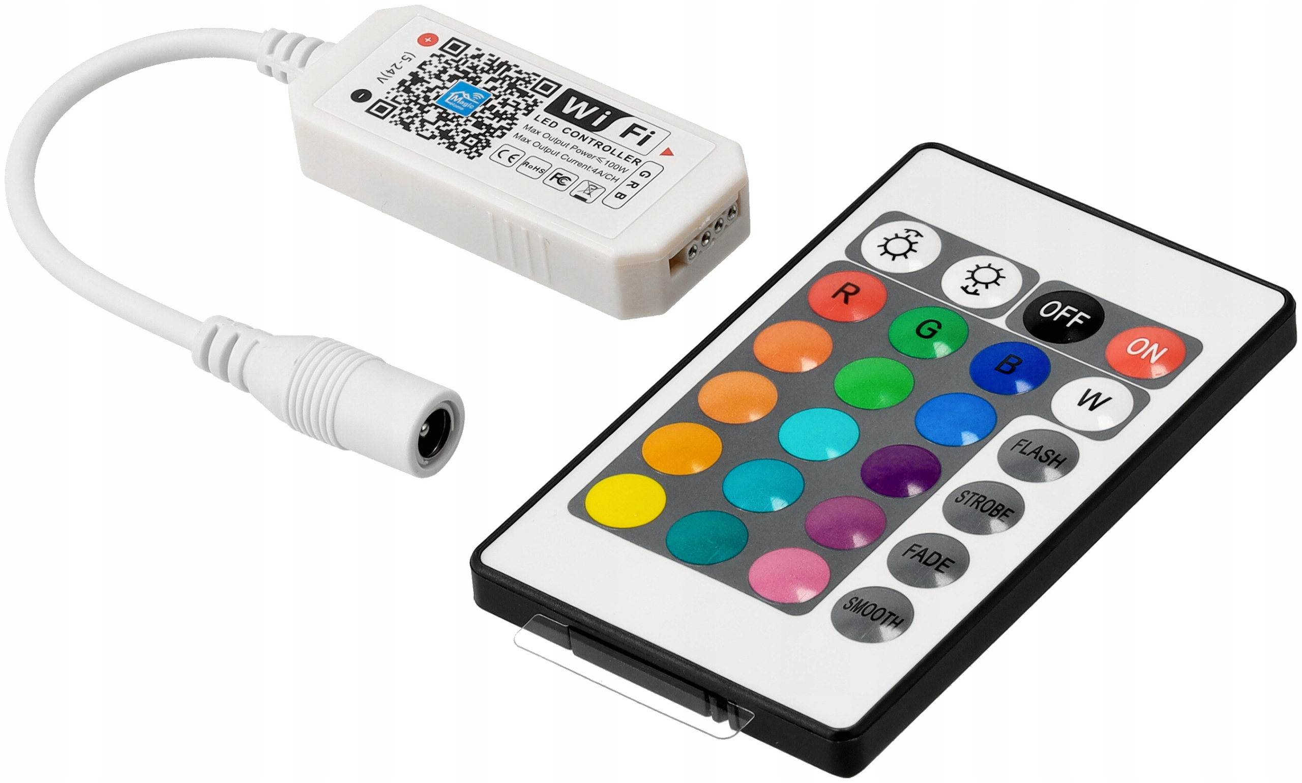 Zestaw RGB Pilot+Sterownik WI-FI Bluetooth RF 144W Typ sterownik