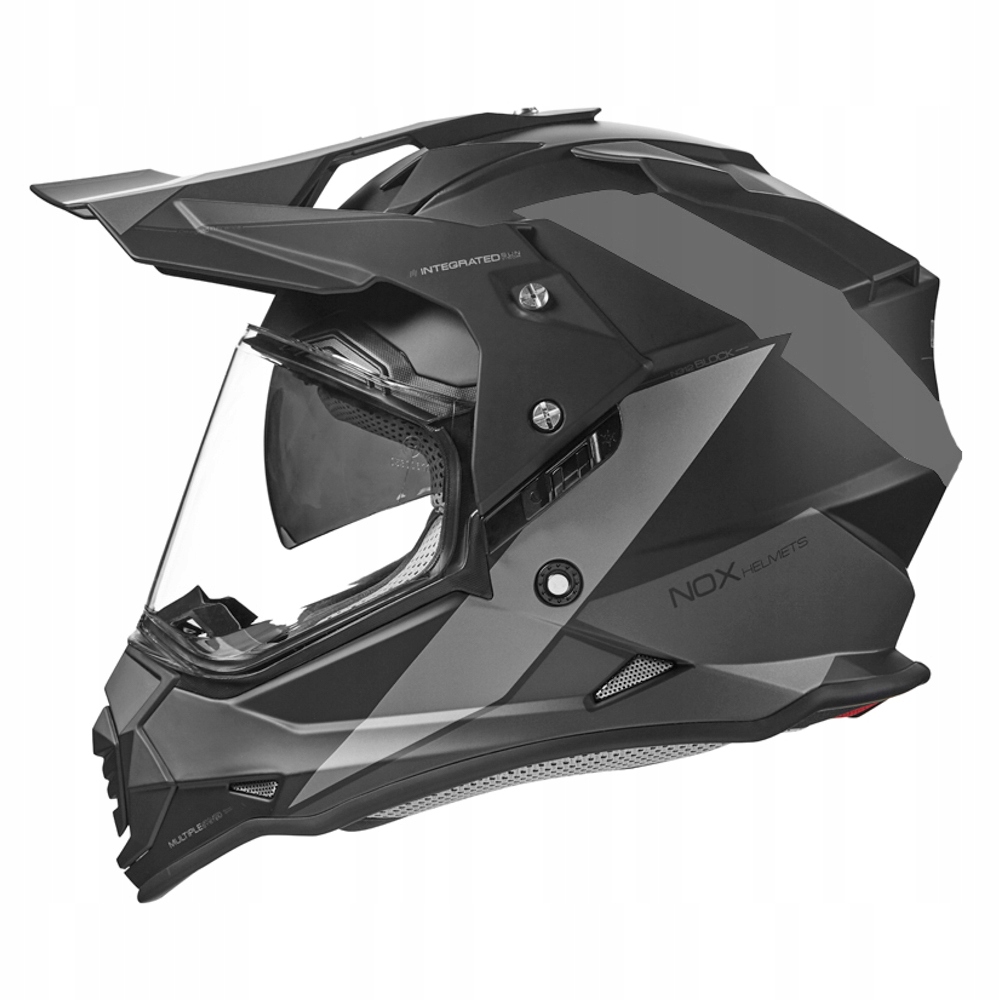 NOX N312 BLOCK KASK MOTOCYKLOWY CROSS + PINLOCK M Rodzaj lakieru matowy