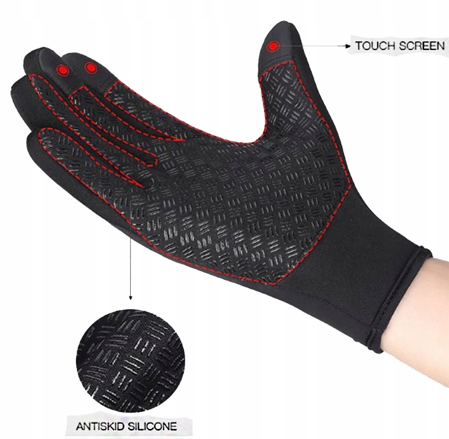 RĘKAWICZKI MĘSKIE DOTYKOWE NEOPREN na ROWER, RYBY, SPORT WrocłaW