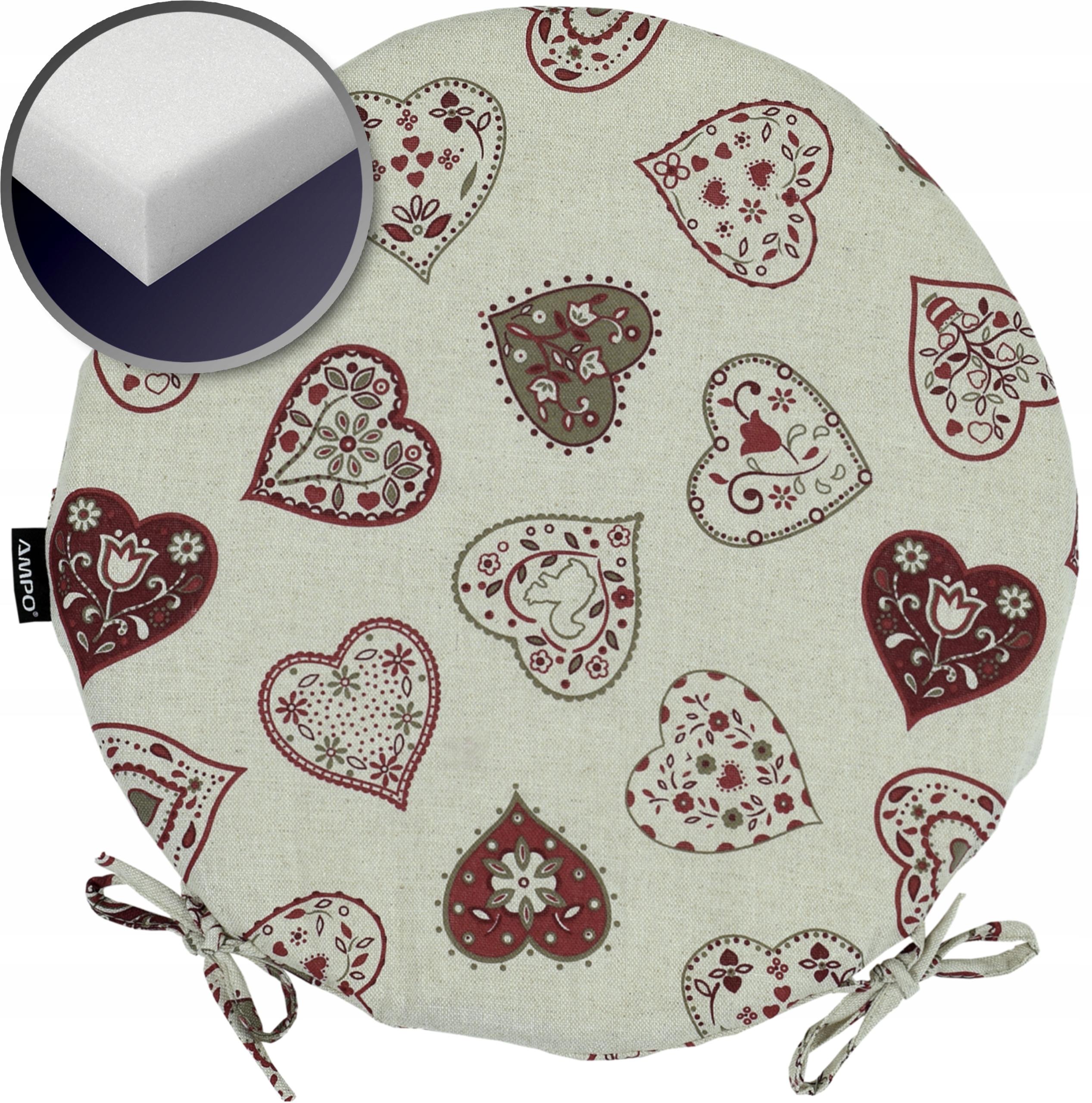 Круглая подушка для стула 40 см