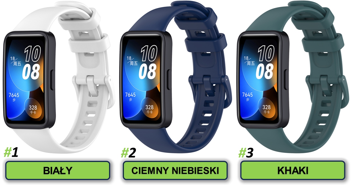 PASEK OPASKA BRANSOLETA DO HUAWEI BAND 8/9 | DUŻO KOLORÓW |NAJWYŻSZA JAKOŚĆ Materiał silikon