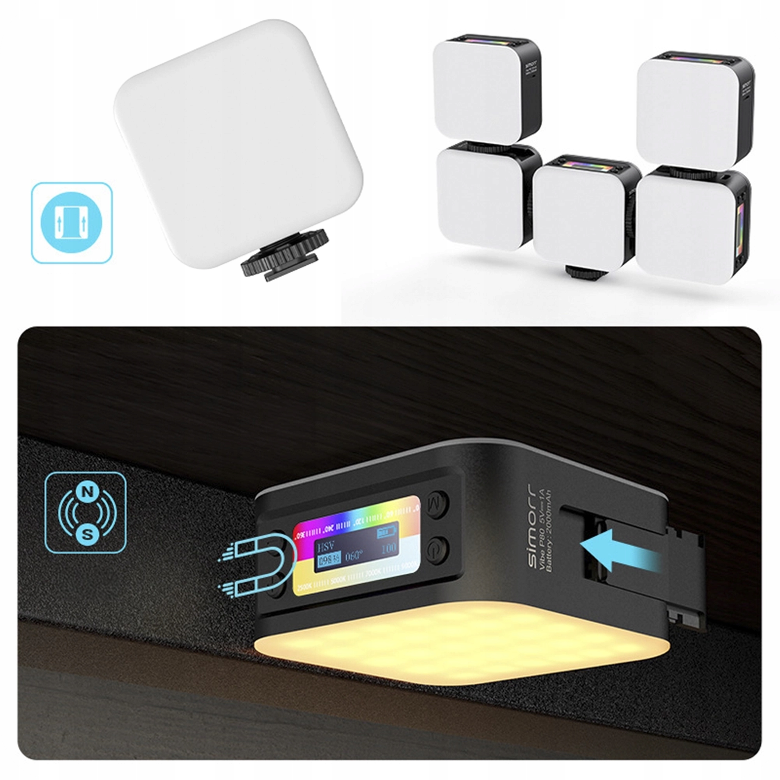 Lampa LED RGB Oświetlenie Ciągłe Aku 2000mAh Malowanie Światłem Efekty Marka Inna