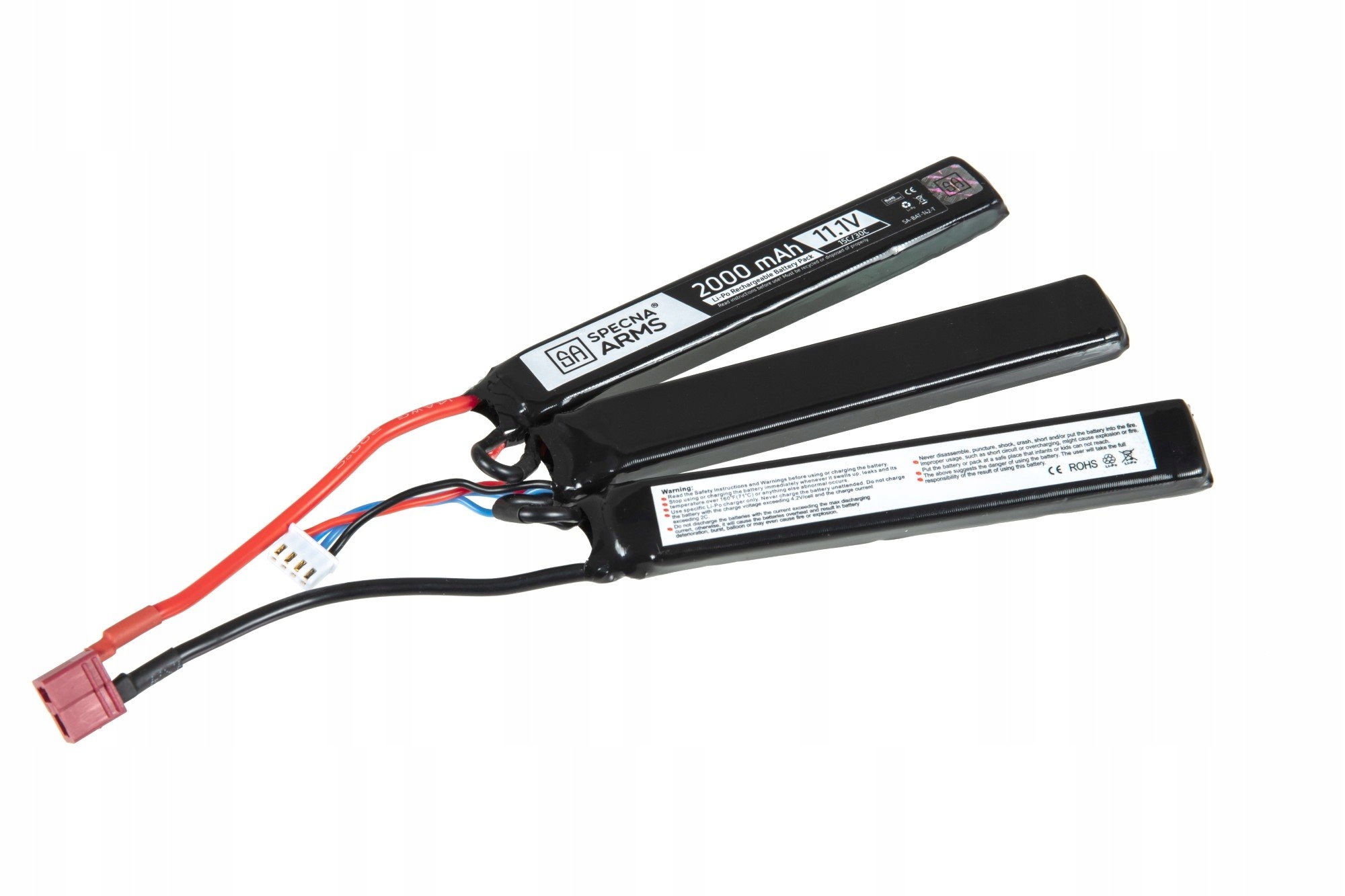 Akumulator LiPo 11,1V 2000mAh 15/30C 3 modułowy T-Connect (Deans)