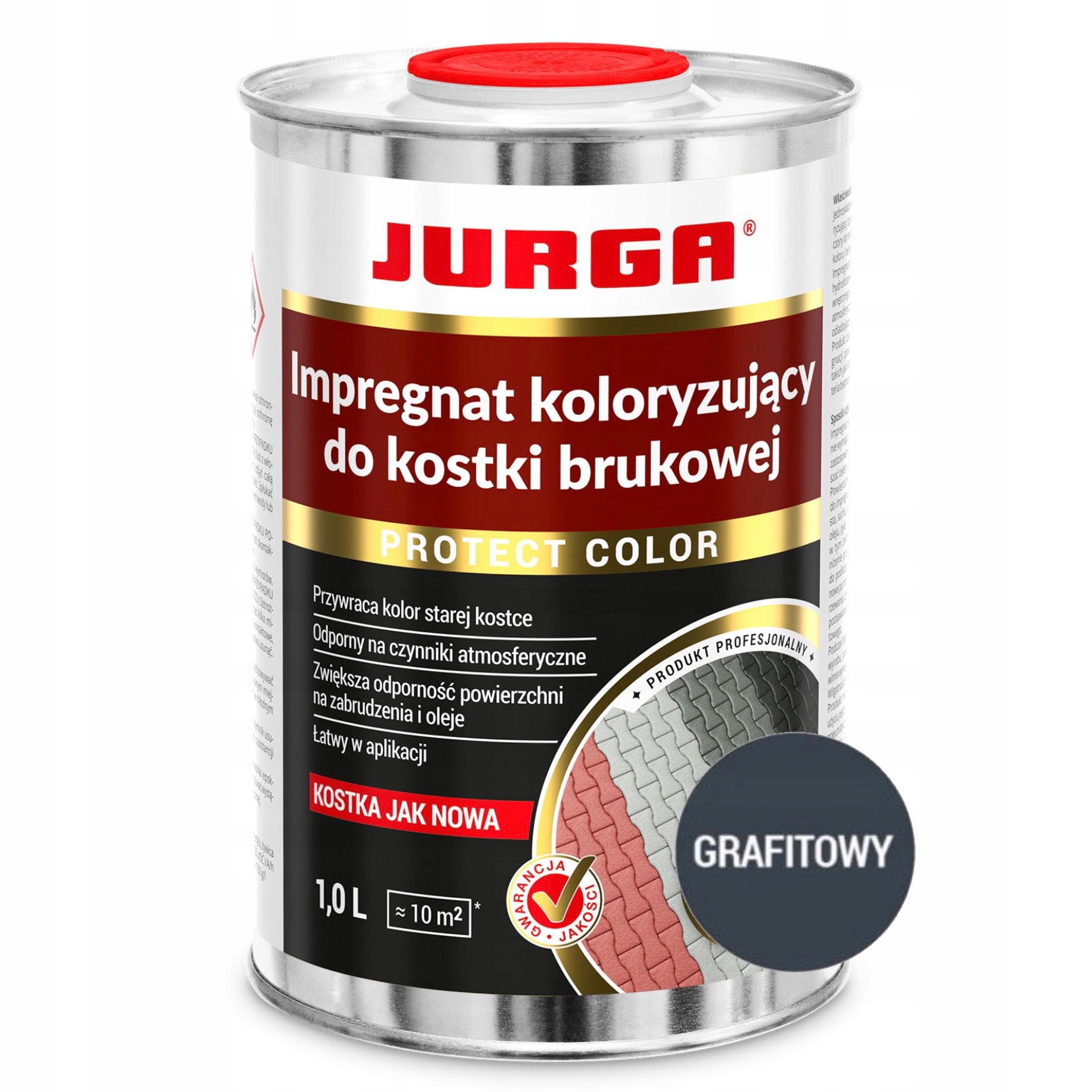 Фото - Інше для ремонту Jurga impregnat barwiący koloryzujący do kostki brukowej Grafitowy 1L