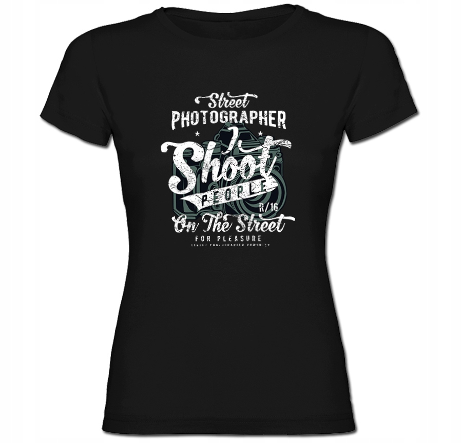 

Tshirt damski Aparat Fotografia Zdjęcia Fotos L