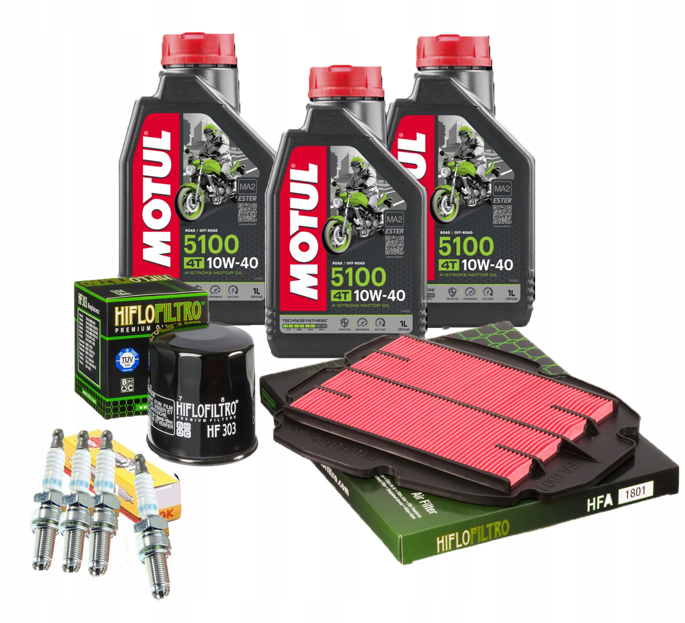 Olej Motul 5100 HONDA VFR 800 98-01 Filtry Świece