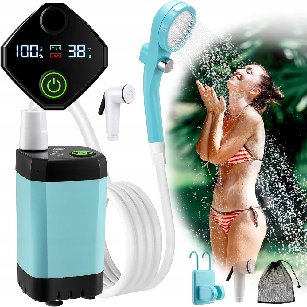 Turistická Sprcha Kempingová Turistická Přenosná Sprcha IPX7 6000MAH